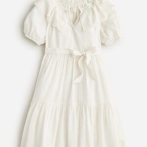 J. Crew, crewcuts brand,  girls eyelet collar midi dress NWT